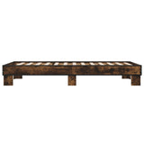 Bed Frame without Mattress Smoked Oak 75x190 cm Small Single 845879