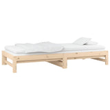 Pull-out Day Bed without Mattress 2x cm Solid Wood Pine 820437