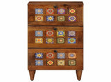 Sideboard with Drawer Walnut 40 x 33 x 75 cm Solid Mango Wood 4018247
