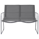 4 Piece Garden Lounge Set Fabric & Steel Grey 44351