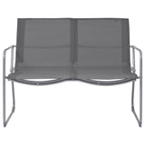 4 Piece Garden Lounge Set Fabric & Steel Grey 44351