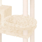 Cat Tree with Sisal Scratching Posts Cream 131 cm 171603