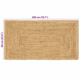 Area Rug Beige 60 x 200 cm Jute 42010384