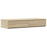Storage Bed Frame with Drawer Sonoma Oak 90 cm Engineered Wood 3335607