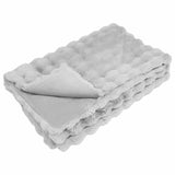 Anti-Slip Faux Rabbit Fur Blanket Olite Grey 240 x 270 cm 42021812