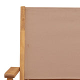 Garden Dining Set Taupe Solid Acacia Wood, Polyester Medium 3281702