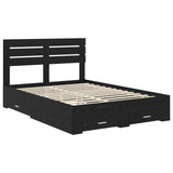 Bed Frame with Drawer with Headboard Manual Engineered Wood 3411644