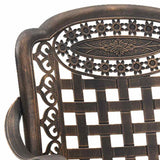Garden Table Set 3 pcs Bronze Cast Aluminium 3334724