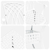Garden Table Set 5 pcs White Cast Aluminium 3334762