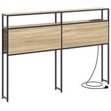 Storage Headboard with Shelf Sonoma oak 120 cm Engineered wood 859741