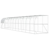 Against Wall Chicken Coop Silver 1200 x 200 x 215 cm 3434745