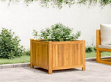 Garden Planter with Liner 50x50x50 cm Solid Wood Acacia 366440