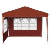 Pop-up Party Tent 288 x 288 x 245 cm Terracotta Oxford Fabric 42019765