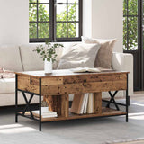 Coffee Table Old Wood 100 x 55 x 48.5 cm Engineered Wood 883035