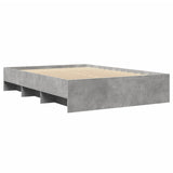Bed Frame without Mattress Concrete Grey 135x190cm Engineered Wood 3295691