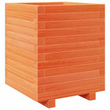 Garden Planter Wax Brown 40x40x49.5 cm Solid Wood Pine 3282511