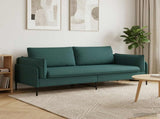 3-Seater Sofa Dark Green 222 x 81 x 89 cm Fabric 42048634