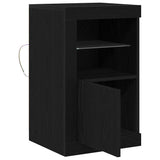 LED Sideboard 2 pcs Black Oak 41 x 37 x 67 cm Engineered Wood 863023