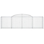Arched Gabion Baskets 6 pcs 300x50x80/100 cm Galvanised Iron 3146687