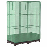 Raised Bed with Greenhouse Cover Rattan Look 80x40x123 cm 4015796