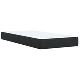 ZNTS Box Spring Bed with Mattress Black 90x200 cm Velvet 3285259