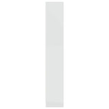 Bookcase High Gloss White 40x24x143 cm Engineered Wood 858304