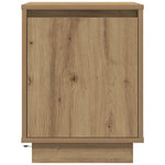 ZNTS Bedside Cabinet with LED Lights Artisan Oak 38x34x50 cm 861281