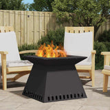 Fire Pit Black 60 x 60 x 50 cm Steel 858924