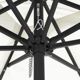 Garden Parasol Sand 295 x 295 x 245 cm Polyester and Steel 42003660