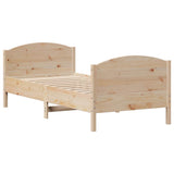Bed Frame without Mattress 100x200 cm Solid Wood Pine 3301803