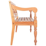 Batavia Bench 98 cm Solid Mahogany Wood Light Brown 246967