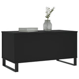 ZNTS Coffee Table Black 90x44.5x45 cm Engineered Wood 830981