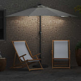 Garden Parasol Sand 294 x 150 x 224 cm Polyester and Steel 42003267