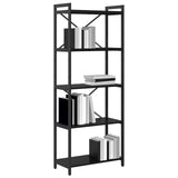 Bookshelf Black Oak 60 x 30 x 155 cm Engineered Wood 868383