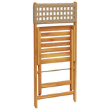 Bistro Set Beige Solid acacia wood, PE rattan Compact 3281744