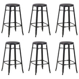 Bar Stools 6 pcs Black Steel 3054559