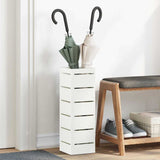 Umbrella Stand with Storage White 15.5 x 15.5 x 49 cm Steel 868517