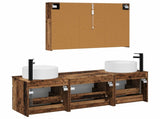 Bathroom Cabinet Set 4 pcs Old Wood 103.5 x 15.5 x 70 cm 3406669