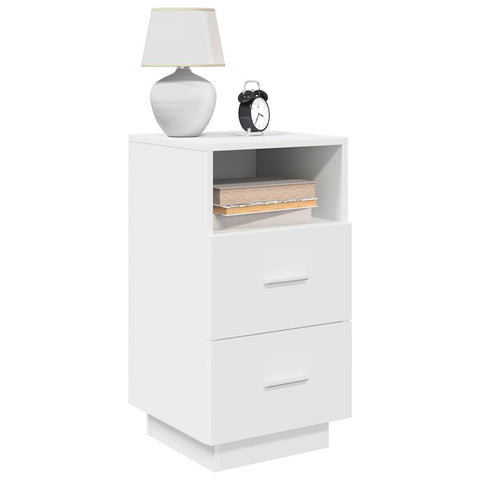 ZNTS Bedside Cabinet with 2 Drawers White 36x36x68 cm 858578