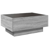 Coffee Table with LED Grey Sonoma 70x50x30 cm Engineered Wood 847516
