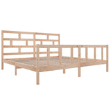 3101368 Bed Frame without Mattress Solid Wood 200x200 cm