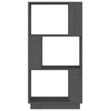 Book Cabinet/Room Divider Grey 51x25x101 cm Solid Wood Pine 814036