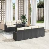 Garden Sofa Set with Cushion Manual 8 pcs Black Poly rattan 3357140