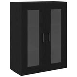 Highboard with Drawer 2 pcs Black Oak Engineered Wood 3416176