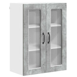Wall Glass Cabinet PORTO Concrete Grey 60 x 31 x 80 cm 885438