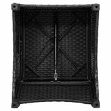 Recliner Chair with Cushion Black 56 x 66 x 95 cm Poly Rattan 42003418