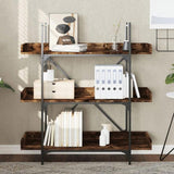 Bookcase 3-Tier Smoked Oak 100x33x108.5 cm Engineered Wood 837689