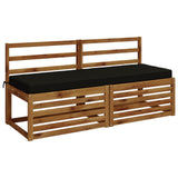 2-Piece Bench Cushions SOEST 2 pcs 100% Polyester Black 950313