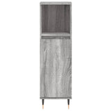 3 Piece Bathroom Furniture Set Grey Sonoma Engineered Wood 3190297