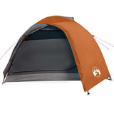 Camping Tent Dome 4-Person Grey and Orange Waterproof 94337